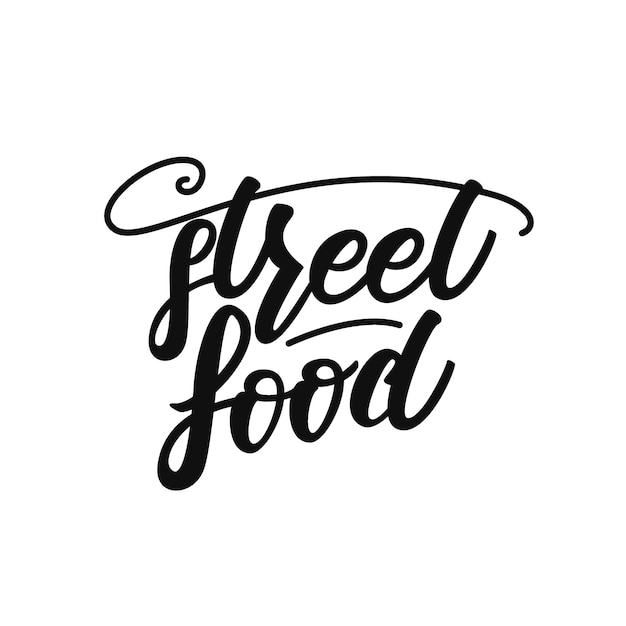 Street food lettering 