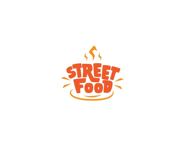 Premium Vector | Street food typography logo