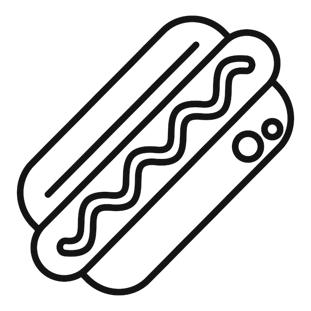 Vector street hot dog icon outline vector fast food