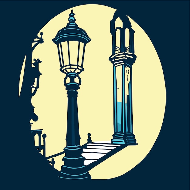 Street lamp vector illustration