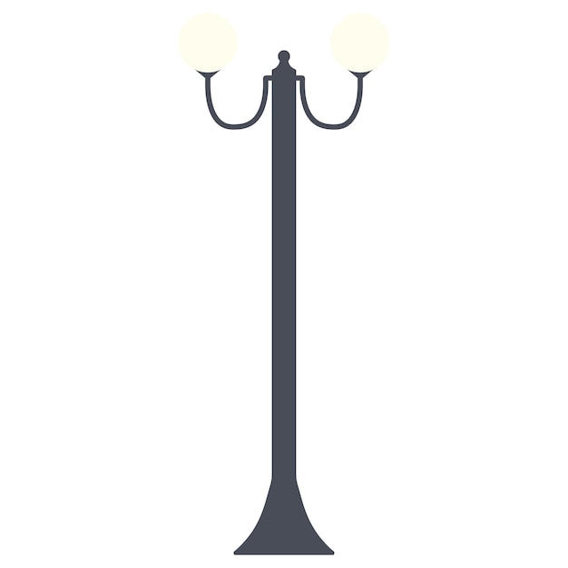 Vector street lighting flat vector icon