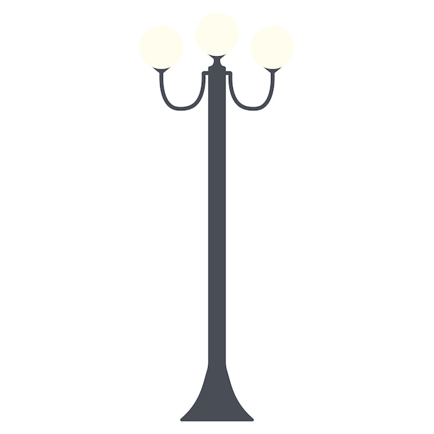 Street lighting flat vector icon