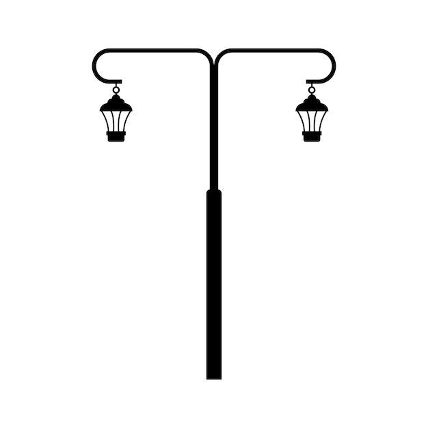 Vettore icona della lampada di illuminazione stradale