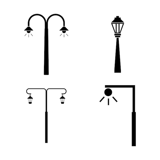 Street lighting lamp icon