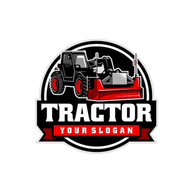 Street paving  concrete tractor isolated logo vector