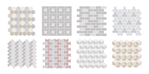 거리 도로 포장 타일 패턴 평면도 바위 벽돌과 자갈 돌 질감이 있는 바닥 타일