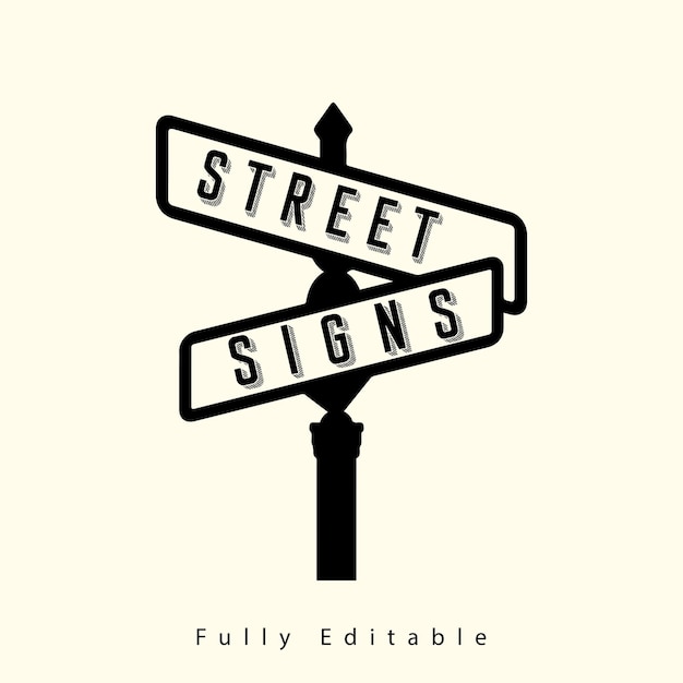 Street sign vector art illustration