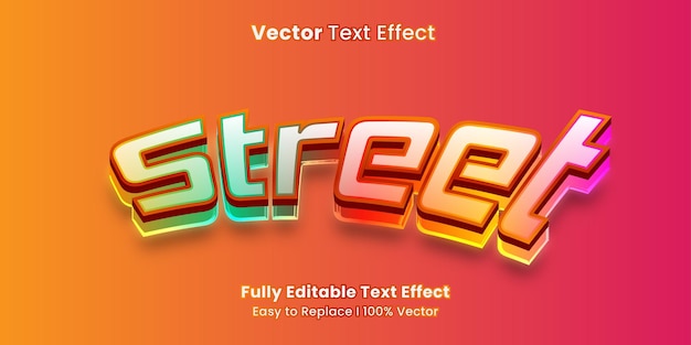 Street vector text effect