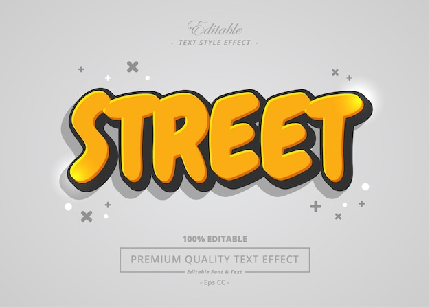 Street vector effetto stile testo