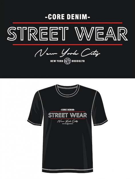 Tipografia street wear per t-shirt stampata