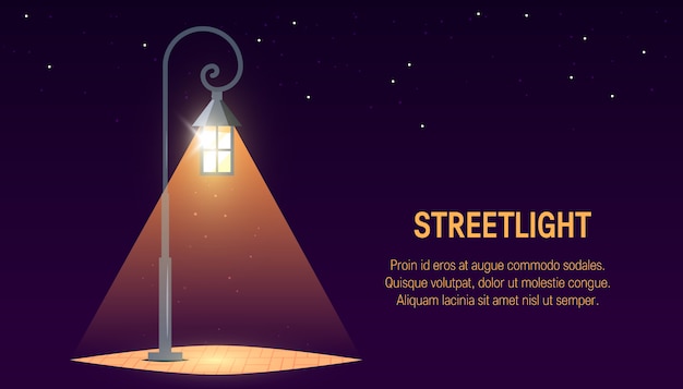 Vector streetlight banner design.