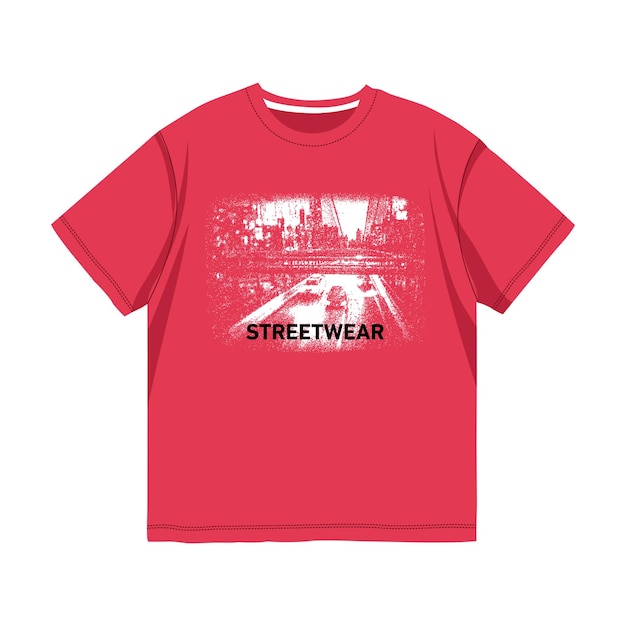 Vettore t-shirt streetwear brooklyn