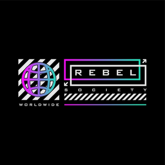 Vector streetwear design tshirt rebel