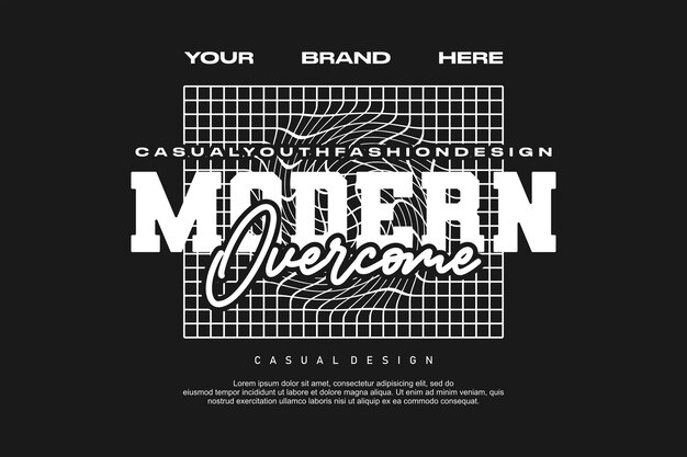 벡터 스트리트웨어 패션 티셔츠 디자인 현대 인쇄 터 로고