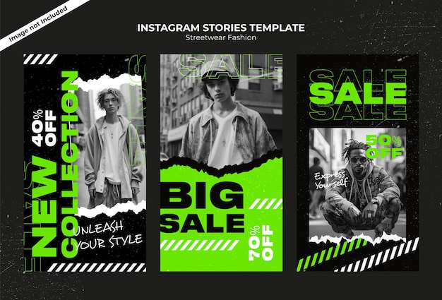 Истории уличной одежды Instagram Set 1
