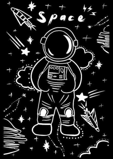 Streetwear Shirt Design Astronaut Sky kleurrijke illustratie Vector