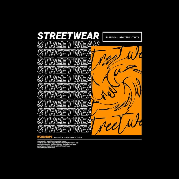 스크린 인쇄 재킷 및 기타에 적합한 Streetwear Tshirt 디자인