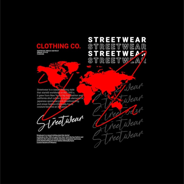 Streetwear tshirt design suitable for screen printing jackets and others