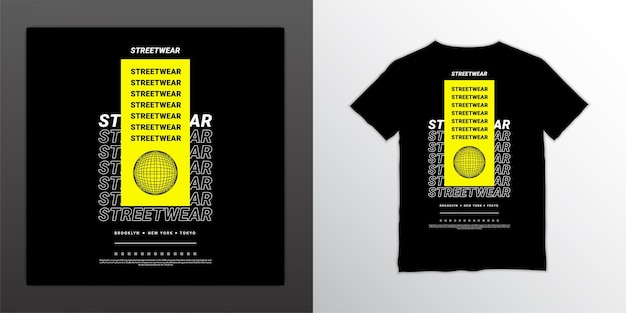 スクリーン印刷ジャケットなどに適したストリートウェアTシャツのデザイン