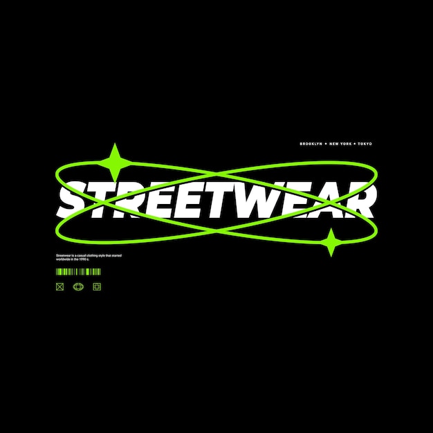 Streetwear tshirt design suitable for screen printing jackets and others