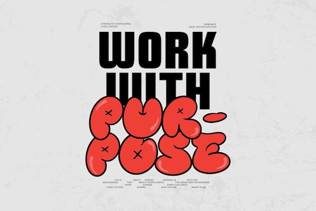 streetwear typography quotes design template vector