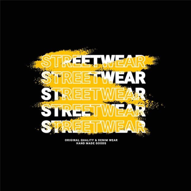 Tシャツ、洋服、アパレル、ジャケットなどのスクリーン印刷に適したストリートウェアのライティングデザイン