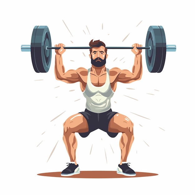 Vector strength_training_with_barbell_weights