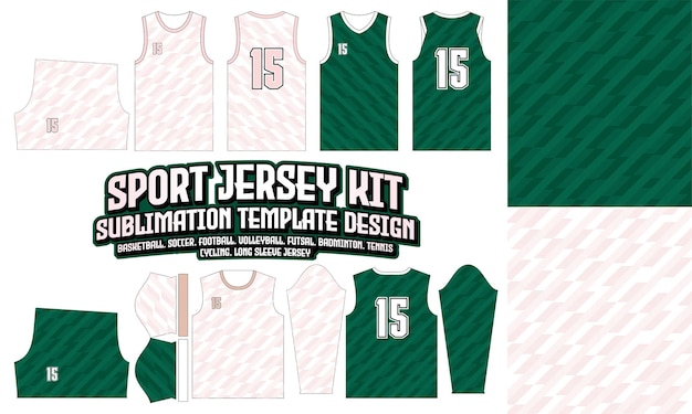 Strepen Jersey Apparel Sport Wear Sublimatie patroon Design 241 voor Soccer Football Esport Basketbal volleybal Badminton Futsal tshirt