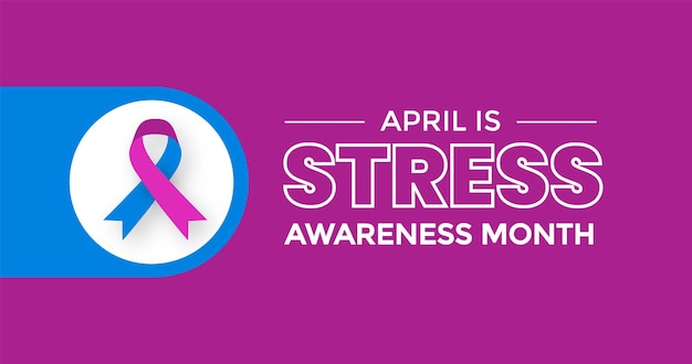 Stress Awareness Month background for banner design template celebrate in april