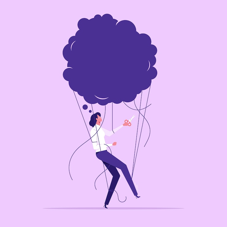Vector stress eliminatie concept vectorillustratie