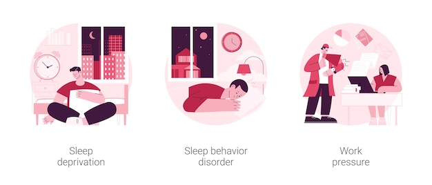 Vector stress management abstract concept vector illustrations