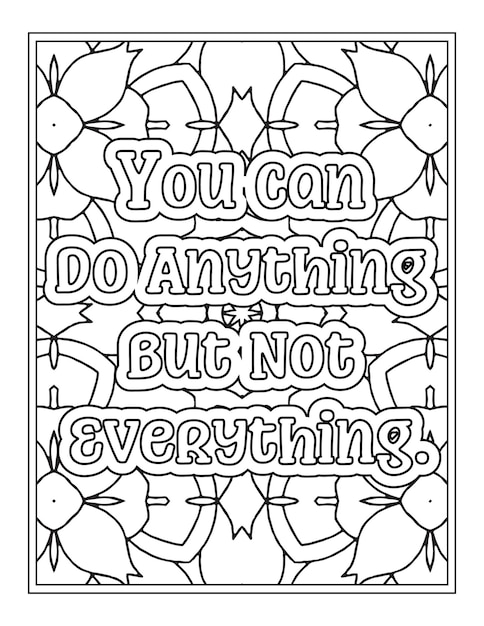 Stress Relief Quotes Coloring Book