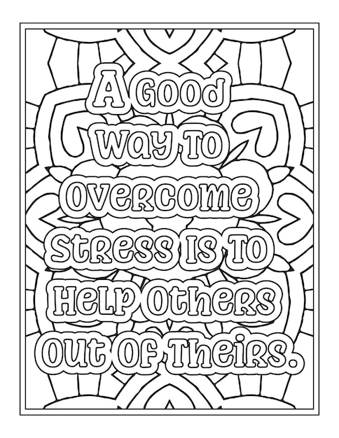 Stress Relief Quotes Coloring Book