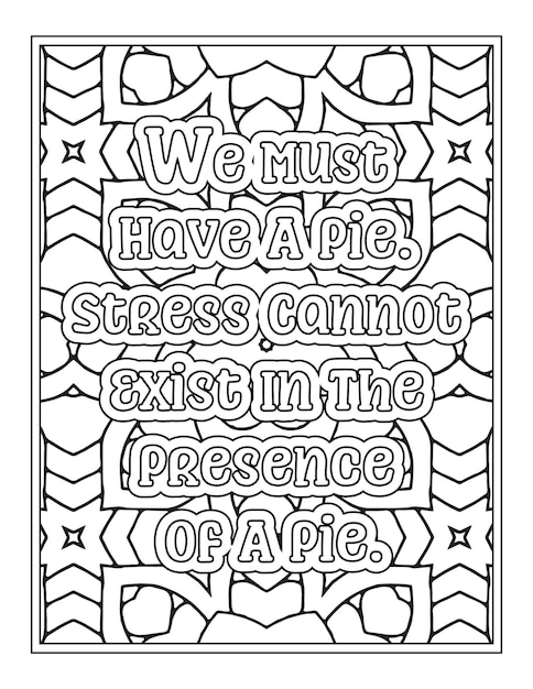 Stress Relief Quotes Coloring Book