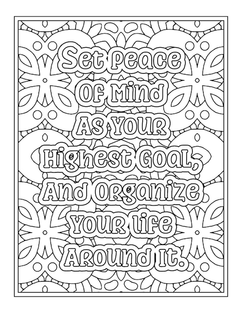 Stress Relief Quotes Coloring Book