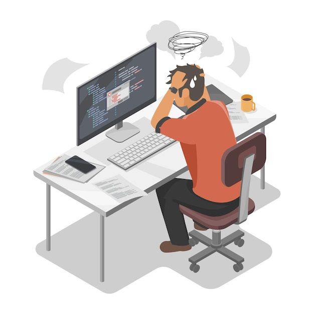 Stress at work in workplace stress crisis or work too hard over times with Problem bad mental health