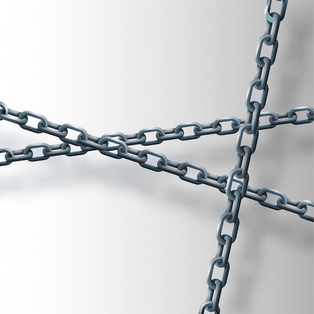 Vector stretch of iron chain