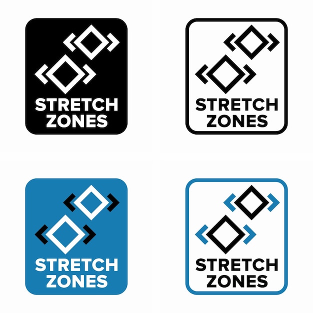 Stretch Zones vector informatiebord