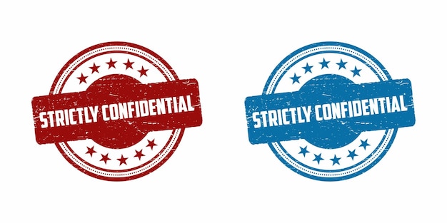 strictly confidential stamp round grunge vintage sign