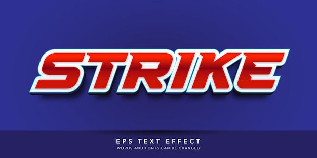 Strike 3d effetto testo modificabile