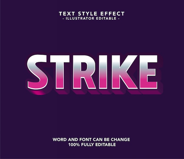 Vector strike-lettertype