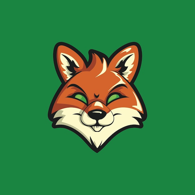 Vector striking fox head mascot artwork