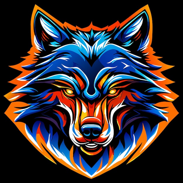 Striking Isolated Wolf Graphic in High Quality