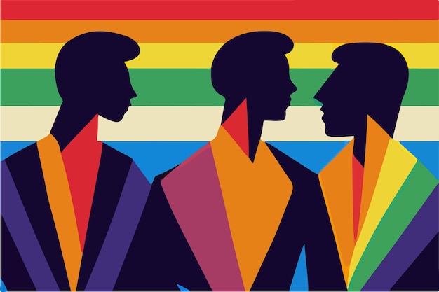 Striking vector design emphasizing LGBT resilience and togetherness