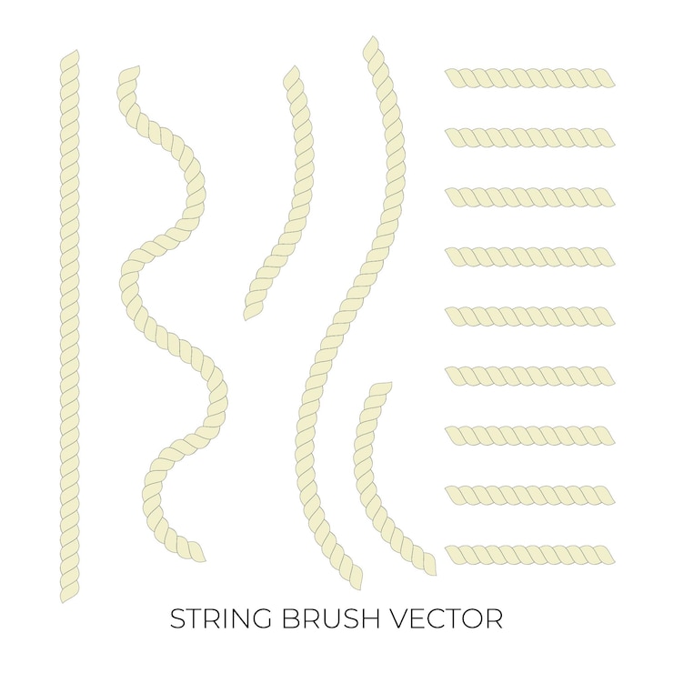 Vector string brush vector