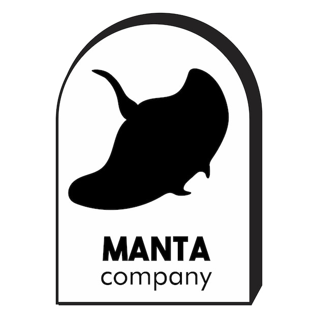 stringray manta siluet logo