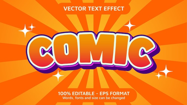 Strip Cartoon Vector Teksteffect