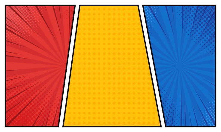 Stripboek in verschillende kleuren