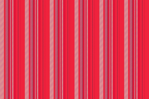 Stripe background texture of fabric vertical lines with a vector seamless pattern textile in red and white colors