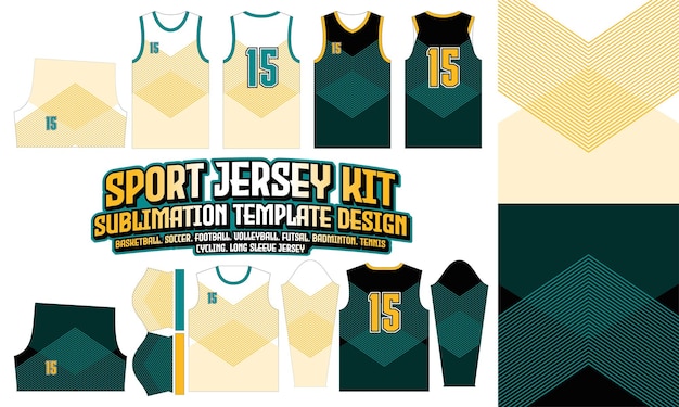 Stripe Jersey Apparel Sport Wear Sublimation pattern Design 209 for Soccer Football Esport Basketball volleyball Badminton Futsal tshirtx9